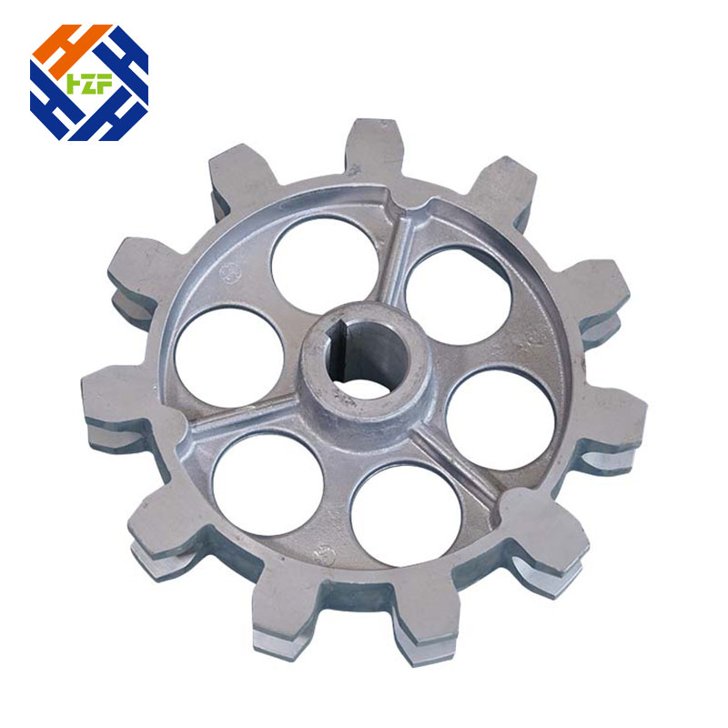 Aluminia Casting Drive Wheel Taŭga por Ĉenoj kun 70 Mm-Diska Interspaco